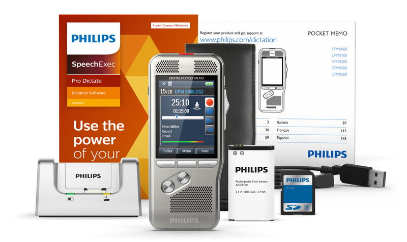 Philips DPM8000 Digital Pocket Memo Recorder