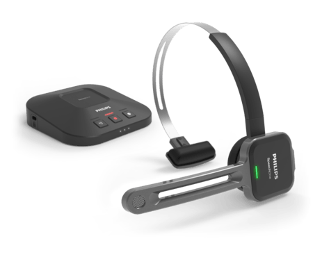 SpeechOne Wireless Dictation Headset incl. docking station and status light